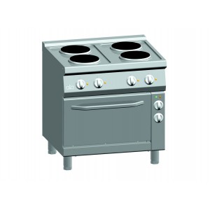 Kooktafel ATA elektrisch 4-plaats + elektrische oven 1/1 GN