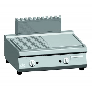 Bakplaat ATA (ribbel/glad) op gas dubbel tafelmodel