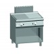 Bakplaat (ribbel/glad) op gas ATA dubbel + open onderstel