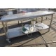 Werktafel RVS, met onderblad, verrijdbaar, occasion