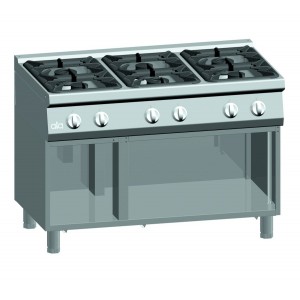 Kooktafel ATA 6-pits + open onderstel 