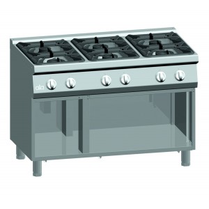 Kooktafel ATA 6-pits + open onderstel (power branders)