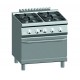 Gasfornuis ATA 4-pits + gasoven 2/1 GN
