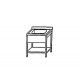 Spoeltafel 1-bak 750x700xH870 mm.