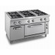 Gasfornuis ATA 6-pits + gasoven 2/1 GN + deur