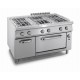 Gasfornuis ATA 6-pits + gasoven 2/1 GN + deur