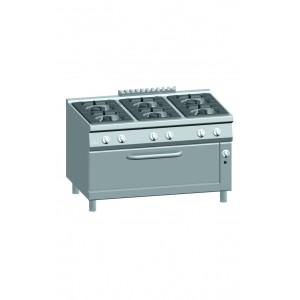 Gasfornuis ATA 6-pits + gasoven 105x53 cm