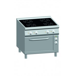 Kooktafel ATA keramisch 4-zones met elektrische oven 2/1 GN